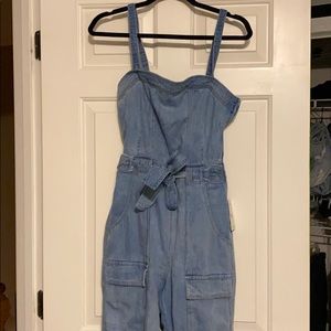 Free People denim jumpsuit